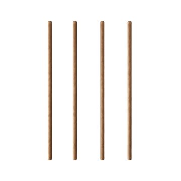 Słomki papierowe naturalne kraft 6 mm x 200 mm opakowanie 100 sztuk