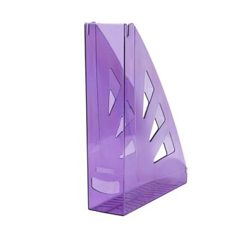 Pojemnik na dokumenty ażurowy A4 transparentny fioletowy OFFICE PRODUCTS
