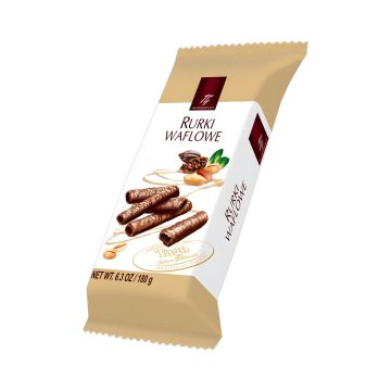 Rurki waflowe w czekoladzie mlecznej TAGO 180g - słodycze premium do cateringu i eventów