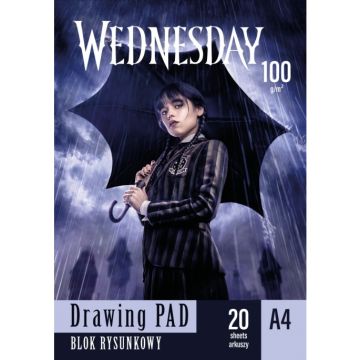 Blok Rysunkowy A4 Biały 100g 20 Kartek WEDNESDAY ASTRA