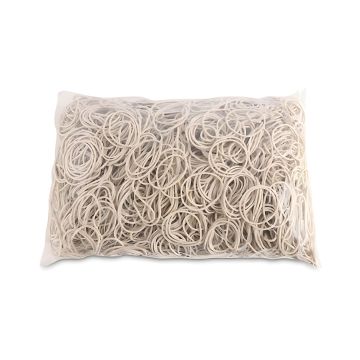 Gumki recepturki OFFICE PRODUCTS białe średnica 40mm grubość 1,5x1,5mm 60% kauczuku 1000g zgrzewka
