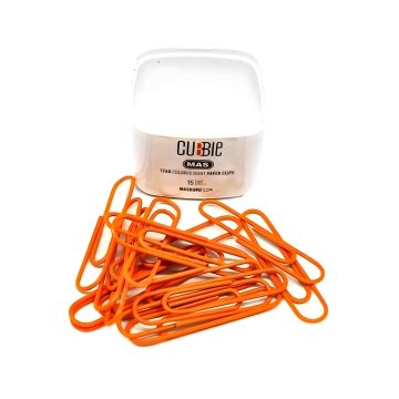 Spinacze do papieru MAS Cubbie 50 mm Pomarańczowe
