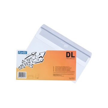 Koperta Bantex DL SK, biała, 25 sztuk