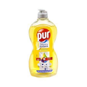Płyn do mycia naczyń PUR o zapachu cytryny 450ml butelka wysokiej jakości do gastronomii