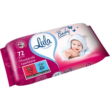Chusteczki higieniczne nawilżane LULA z alantoiną (72 szt.)