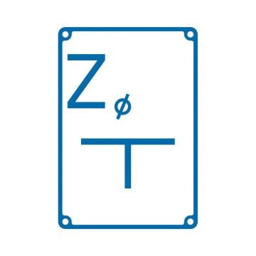 Znak TDC Tablica orientacyjna dla zasuwy 140x200 mm PCV 1 mm nieświecący
