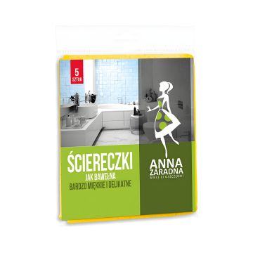 Ściereczki kuchenne jak bawełna ANNA ZARADNA, mix kolorów, 5 sztuk