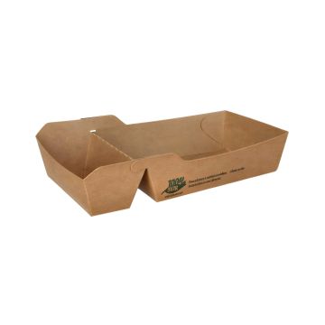 Tacka papierowa na frytki dwudzielna 15,5 x 8,5 x 3,8 cm 80 sztuk