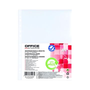 Koszulki na dokumenty A4 OFFICE PRODUCTS PP groszkowe 100 szt