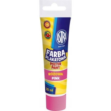 Farba Plakatowa ASTRA Szkolna Różowa 30ml