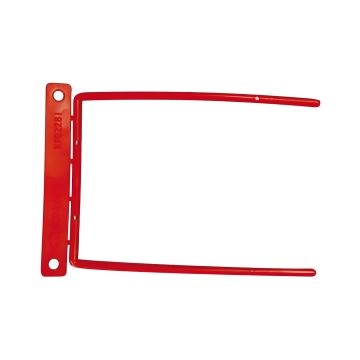 Klipsy archiwizacyjne Q-CONNECT D-Clip czerwone, pojemność pliku do 8 cm