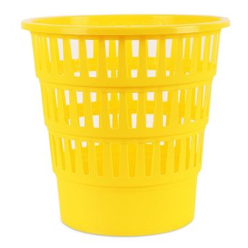 Kosz Na Śmieci Office Products, Ażurowy, 16L, Żółty