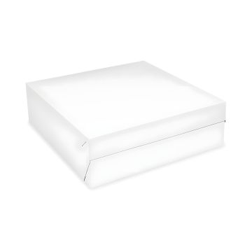 Pudełka kartonowe na tort 28 x 28 x 10 cm białe 50 sztuk do gastronomii