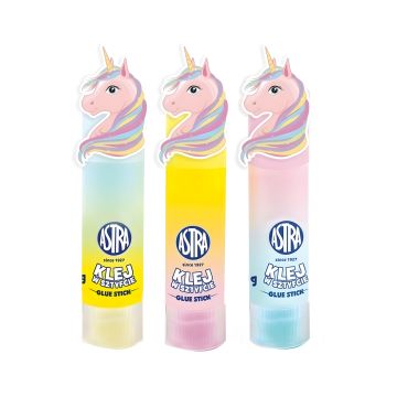 Klej w sztyfcie Pastelowy Unicorn PVP 8g zestaw 24 sztuki