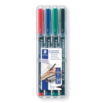 Foliopis Zmywalny Staedtler Lumocolor, S, 4 Kolory