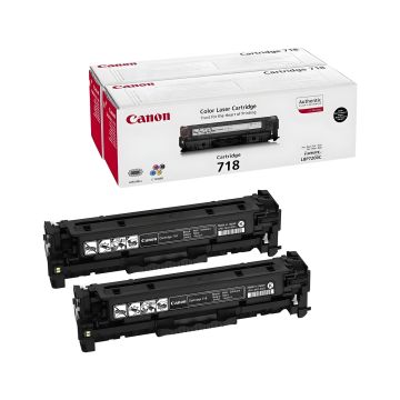 Toner Canon CRG-718 czarny oryginalny zestaw dwupak do drukarek laserowych