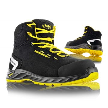 Trzewiki ochronne S3L ESD VM FOOTWEAR Wisconsin 2290-S3L rozmiar 44 czarno-żółte