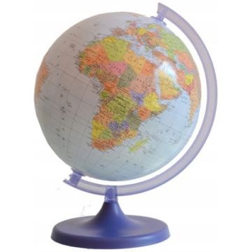 Globus Polityczny 220 mm z Mapą w Języku Polskim na Plastikowej Podstawie