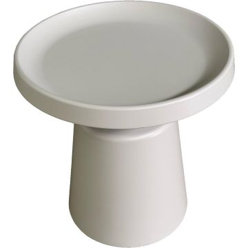 Zestaw stolików kawowych okrągłych metal jasnoszary Rodos Signal