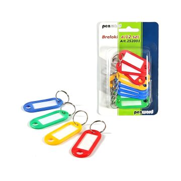 Plastikowy brelok organizer kluczy 12 szt