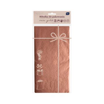 Bibułka do pakowania prezentów rose gold arkusz 50x70 cm