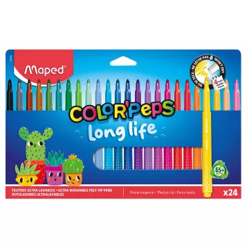 Flamastry Niewysychające Long Life 24 Kolory