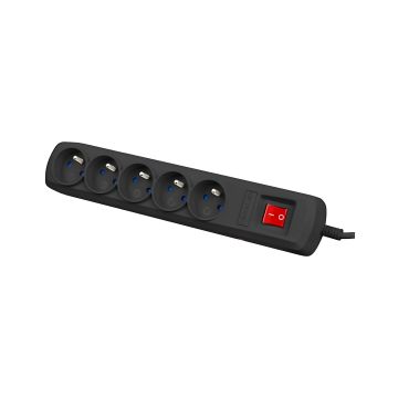 ARMAC listwa zasilająca ARC5 1.5m czarna 5x230V przeciwzwarciowa