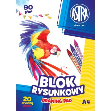 Blok rysunkowy Astra A4 20 kartek biały 100 g