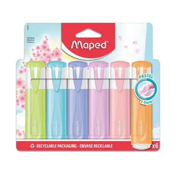 Zakreślacz Classic New Pastel mix kolorów 6 sztuk w kartonowym etui