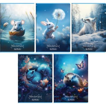 Zeszyt w dwie linie Wonderland format A5 32 kartki zestaw 10 sztuk
