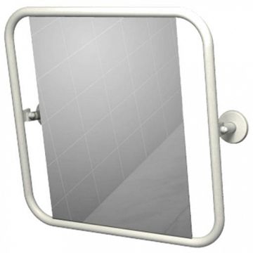 Lustro Uchylne dla Osób Niepełnosprawnych 60x60 cm Stal Biała