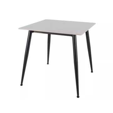 Stół ceramiczny 80x80 biały czarny rozkładany Rion Signal