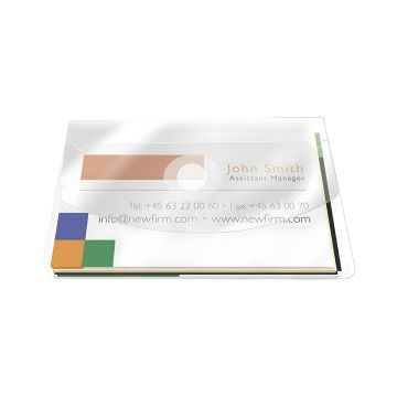 Kieszeń samoprzylepna Q-CONNECT na wizytówki z klapką 105x60mm transparentna 10szt