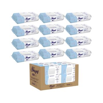 Chusteczki nawilżane Sleepy Aqua Care 99,9% wody 50 szt. 12 opakowań