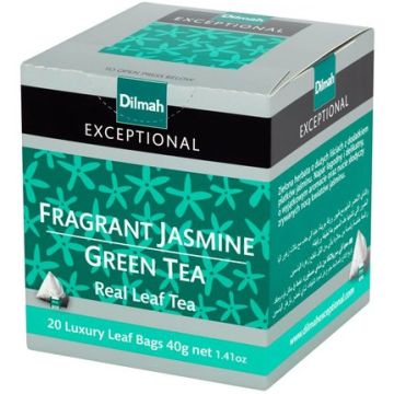 Herbata Zielona Dilmah Exceptional z Kwiatami Jaśminu (20x2g)