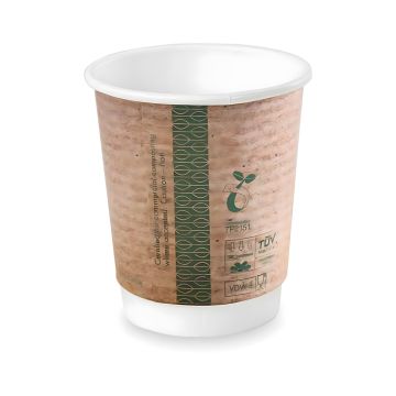 Kubek papierowy dwuściankowy kraft brązowy 250 ml śr. 80 mm 25 sztuk