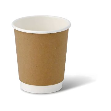 Kubek papierowy dwuściankowy kraft dyspersyjny 250 ml średnica 80 mm 25 sztuk