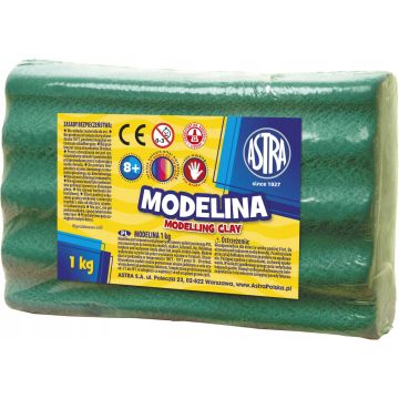 Modelina Termoutwardzalna 1kg Zielona ASTRA