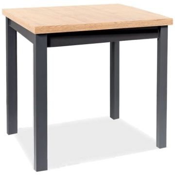 Stół 90x65 dąb artisan czarny Adam Signal