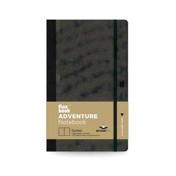 Notatnik Flexbook 13cm x 21cm Adventure w kropki Czarny