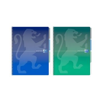Kołozeszyt Oxford w kratkę format B5 80 kartek oprawa na spirali zestaw 5 sztuk