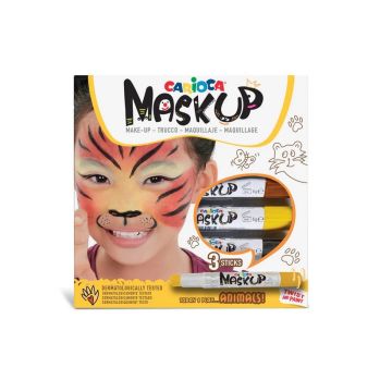 Kredki do malowania twarzy Carioca Maskup Animals 3 kolory zestaw