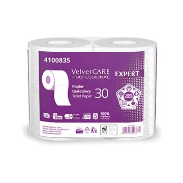 Papier toaletowy celulozowy VELVET Expert 3-warstwowy biały 270 listków 4 sztuki