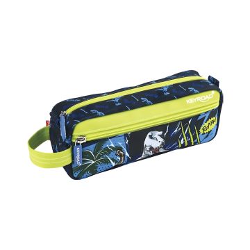 Piórnik saszetka papierowa KEYROAD wzór Dino 21,5x9x5,5 cm 1 sztuka