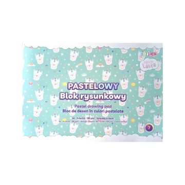 Blok rysunkowy Lenka pastelowy format A4 gramatura 100g 14 kartek