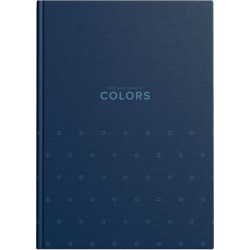 Zeszyt Brulion A4 96 kartek w kratkę z marginesem COLORS niebieski