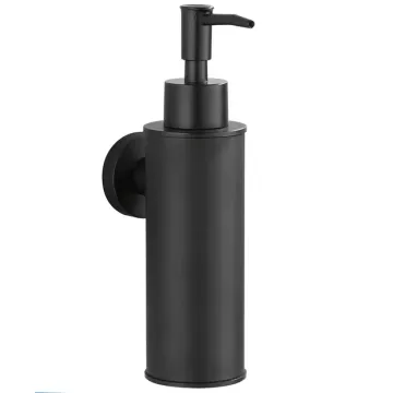 Dozownik do Mydła w Płynie Ścienny Okrągły Faneco SYDNEY BLACK 170 ml