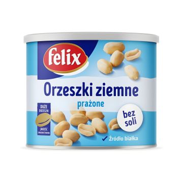 Orzeszki ziemne prażone FELIX bez soli w puszce 140g opakowanie pojedyncze