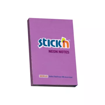 Notes Samoprzylepny Fioletowy Neon 76x51 mm 100 Kartek