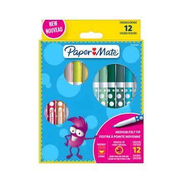 Flamastry Paper Mate 12 kolorów zestaw do pisania i podkreślania